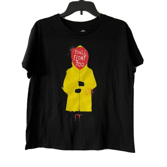 It Movie Women’s Black Shirt Medium “you’ll Float Too”. 50% cotton, 40% - Picture 1 of 15